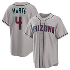 Arizona Diamondbacks #4 Ketel Marte Gray Fedasgoge Road Replica Jersey