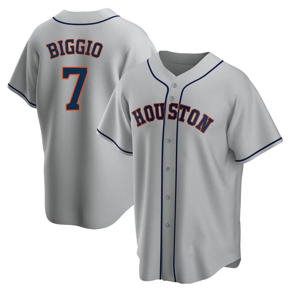 Houston Astros #7 Craig Biggio Player Gray Fedasgoge Home Game Stitched Jerseys