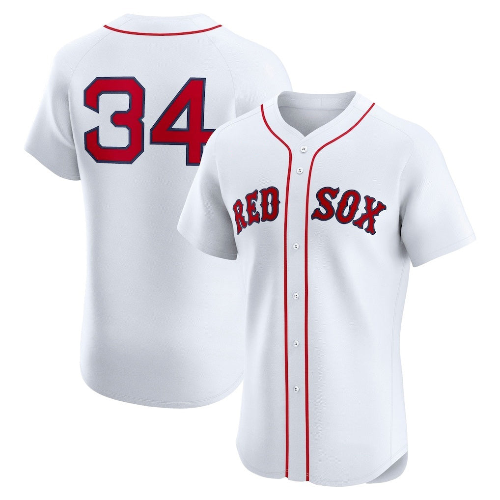 Boston Red Sox #34 David Ortiz White Fedasgoge Home Elite Jersey
