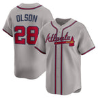 Atlanta Braves #28 Matt Olson Gray FOULKSSHOP Road Limited Player Jersey