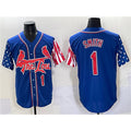 St. Louis Cardinals #1 Ozzie Smith Royal Fedasgoge Independence Day Vapor Premier Limited Stitched Jersey