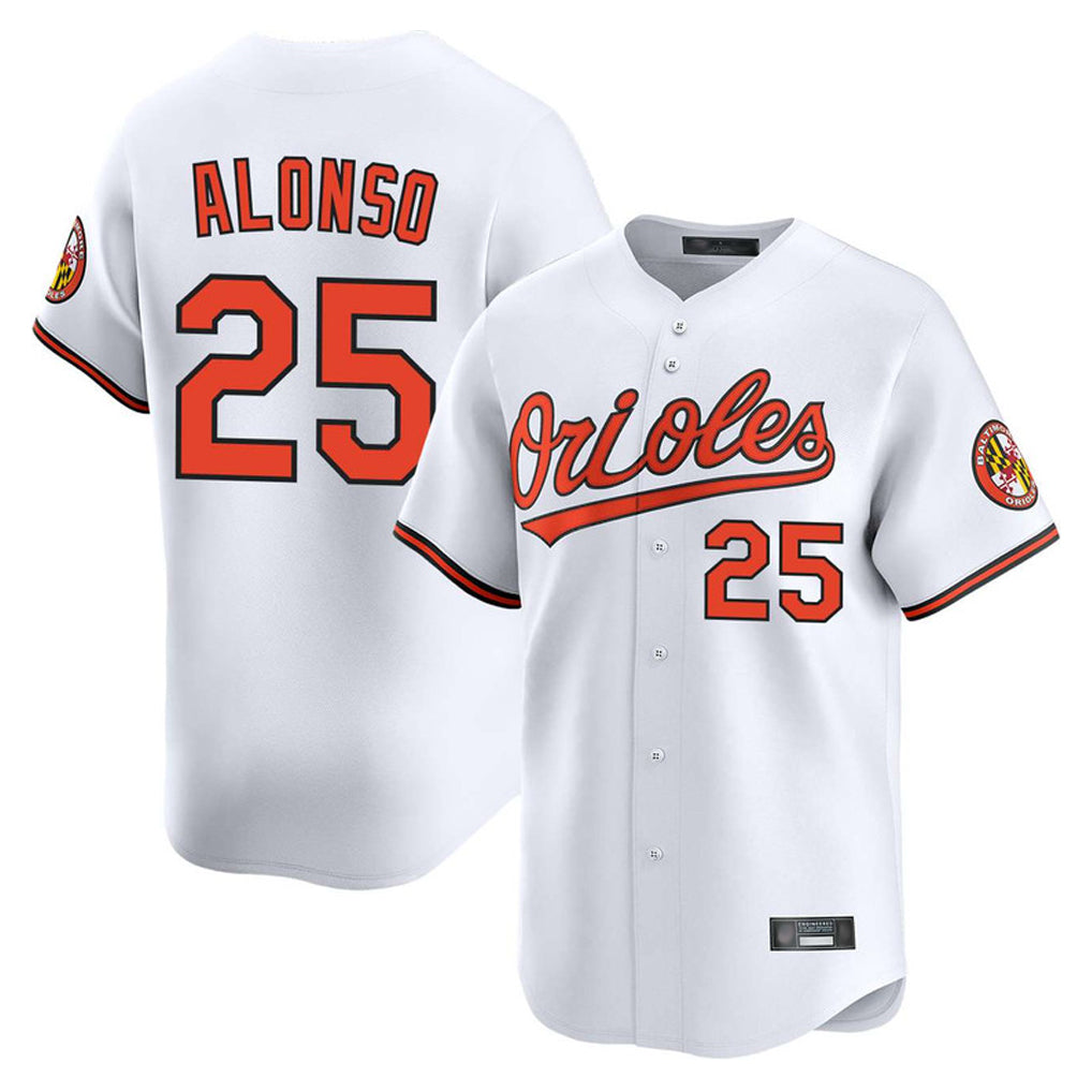 Baltimore Orioles #25 Pete Alonso Player White Fedasgoge Limited Home Game Stitched Jerseys