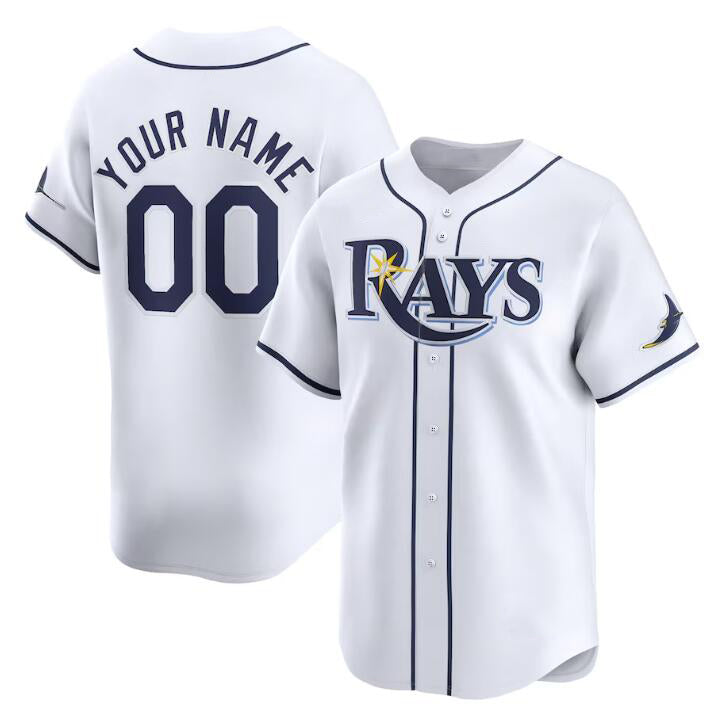 Custom Tampa Bay Rays Active Player White Fedasgoge Home Limited Stitched Jersey
