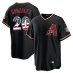 Arizona Diamondbacks #20 Luis Gonzalez Player Black Fedasgoge USA 250 Fourth of July Game Home Stitched Jerseys