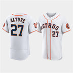 Houston Astros #27 Jose Altuve White Fedasgoge 60th Anniversary Flex Base Stitched Jersey