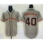 San Francisco Giants #40 Madison Bumgarner Grey Fedasgoge Cool Base Stitched Jersey