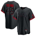 Cincinnati Reds #35 Jose Trevino Player Black Fedasgoge City Connect Home Game Stitched Jerseys