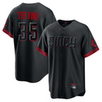 Cincinnati Reds #35 Jose Trevino Player Black Fedasgoge City Connect Home Game Stitched Jerseys