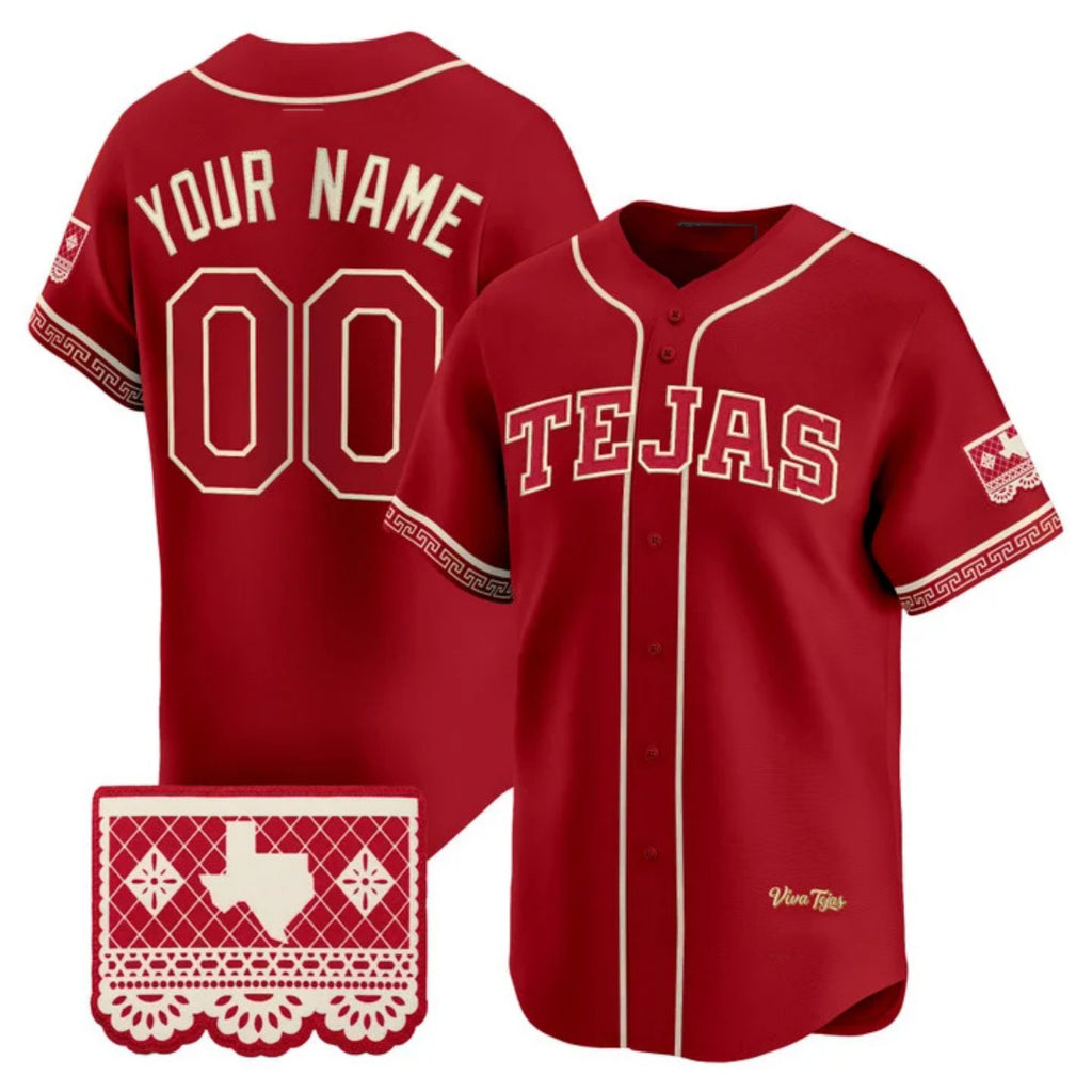 Custom Texas Rangers 2026 City Connect Stadium Red Fedasgoge Stitched Jersey