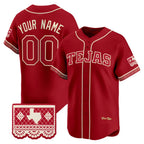 Custom Texas Rangers 2026 City Connect Stadium Red Fedasgoge Stitched Jersey