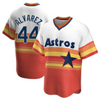 Houston Astros #44 Yordan Alvarez Player Rainbow Cooperstown Collection Fedasgoge T-shirt Stitched Jerseys