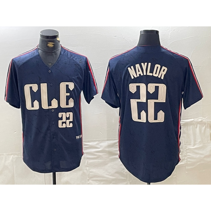 Cleveland Guardians #22 Josh Naylor Number Navy Fedasgoge 2024 City Connect Limited Stitched Jersey