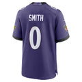 B.Ravens #0 Roquan Smith Purple Fedasgoge Team Game Jersey 2