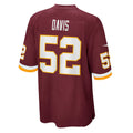 W.Football Team #52 Jamin Davis Burgundy Fedasgoge Game Jersey