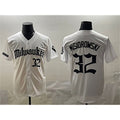 Milwaukee Brewers #32 Jacob Misiorowski White Fedasgoge 'Gothic 414 Shadows Edition' Vapor Premier Limited Stitched Jersey