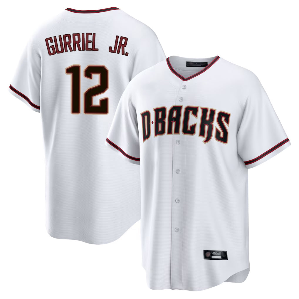 Arizona Diamondbacks #12 Lourdes Gurriel Jr Player White Fedasgoge Home Game Stitched Jerseys