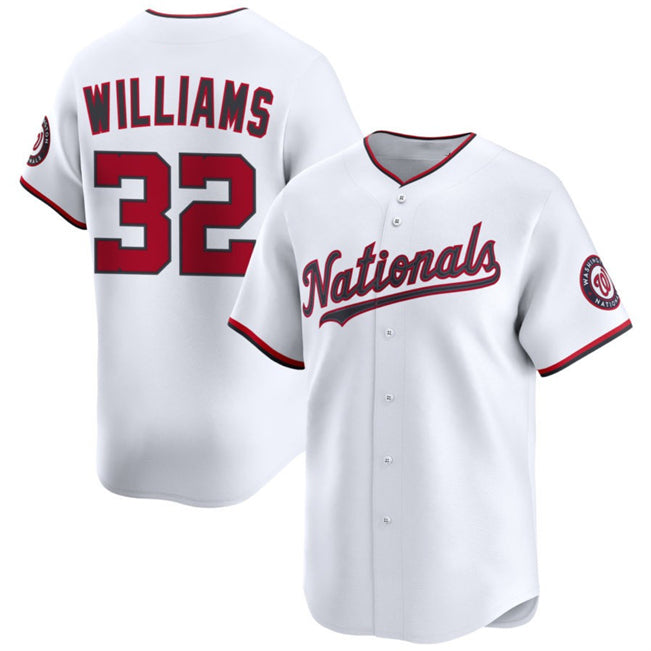 Washington Nationals #32 Trevor Williams White Fedasgoge 2025 Home Limited Stitched Jersey