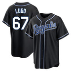 Kansas City Royals #67 Seth Lugo Player Black Fedasgoge Carbon Fashion Home Game Stitched Jerseys