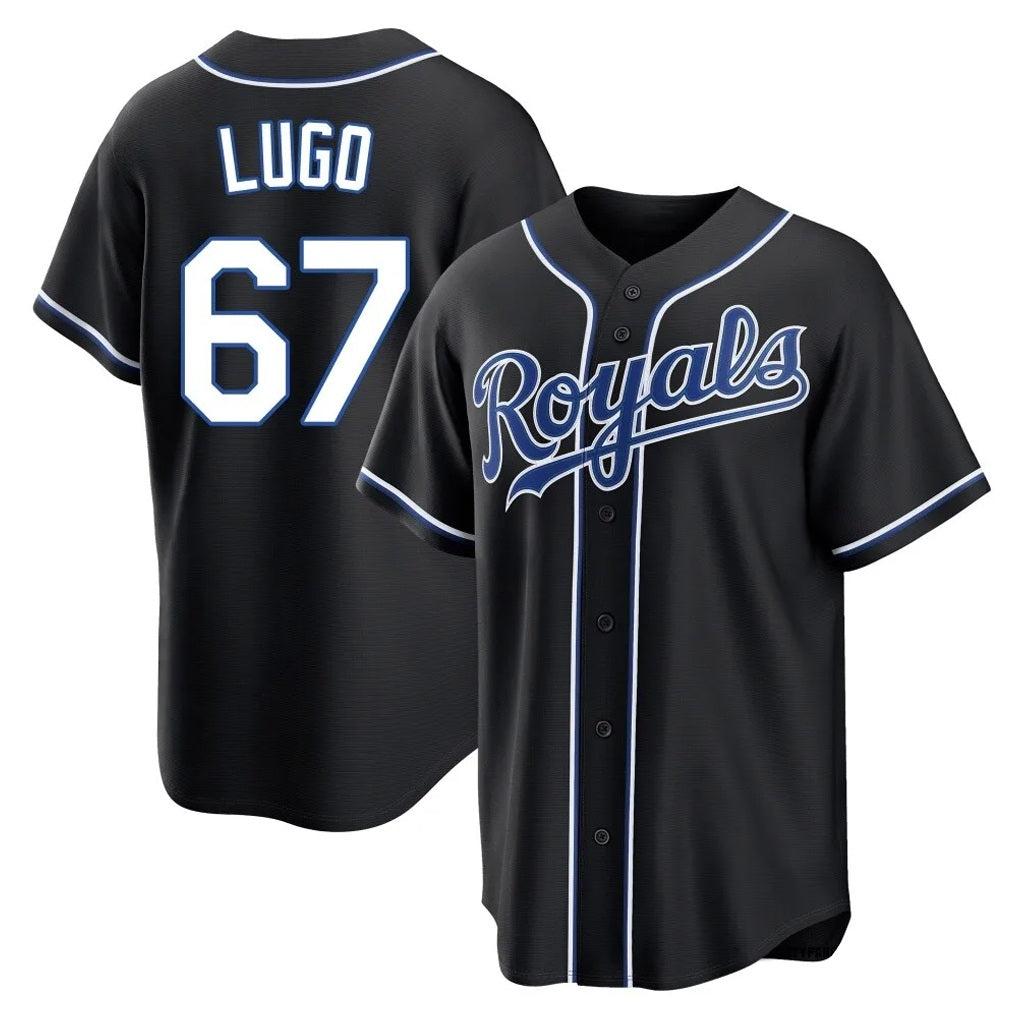 Kansas City Royals #67 Seth Lugo Player Black Fedasgoge Carbon Fashion Home Game Stitched Jerseys