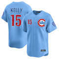 Chicago Cubs #15 Carson Kelly Player Light Blue Fedasgoge Limited Home Stitched Jerseys