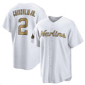 Miami Marlins #2 Jazz Chisholm Jr. White Fedasgoge 2022 All-Star Cool Base Stitched Jersey