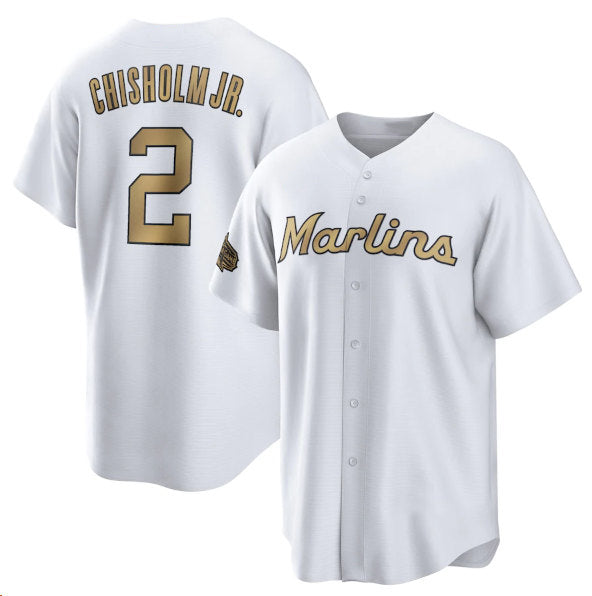 Miami Marlins #2 Jazz Chisholm Jr. White Fedasgoge 2022 All-Star Cool Base Stitched Jersey