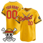 Custom Detroit Tigers x One Piece Gold Fedasgoge Vapor Premier Limited Jersey - Stitched