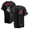 Arizona Diamondbacks #4 Ketel Marte Player Black Fedasgoge USA 250 Fourth of July Game Home Stitched Jerseys