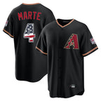 Arizona Diamondbacks #4 Ketel Marte Player Black Fedasgoge USA 250 Fourth of July Game Home Stitched Jerseys