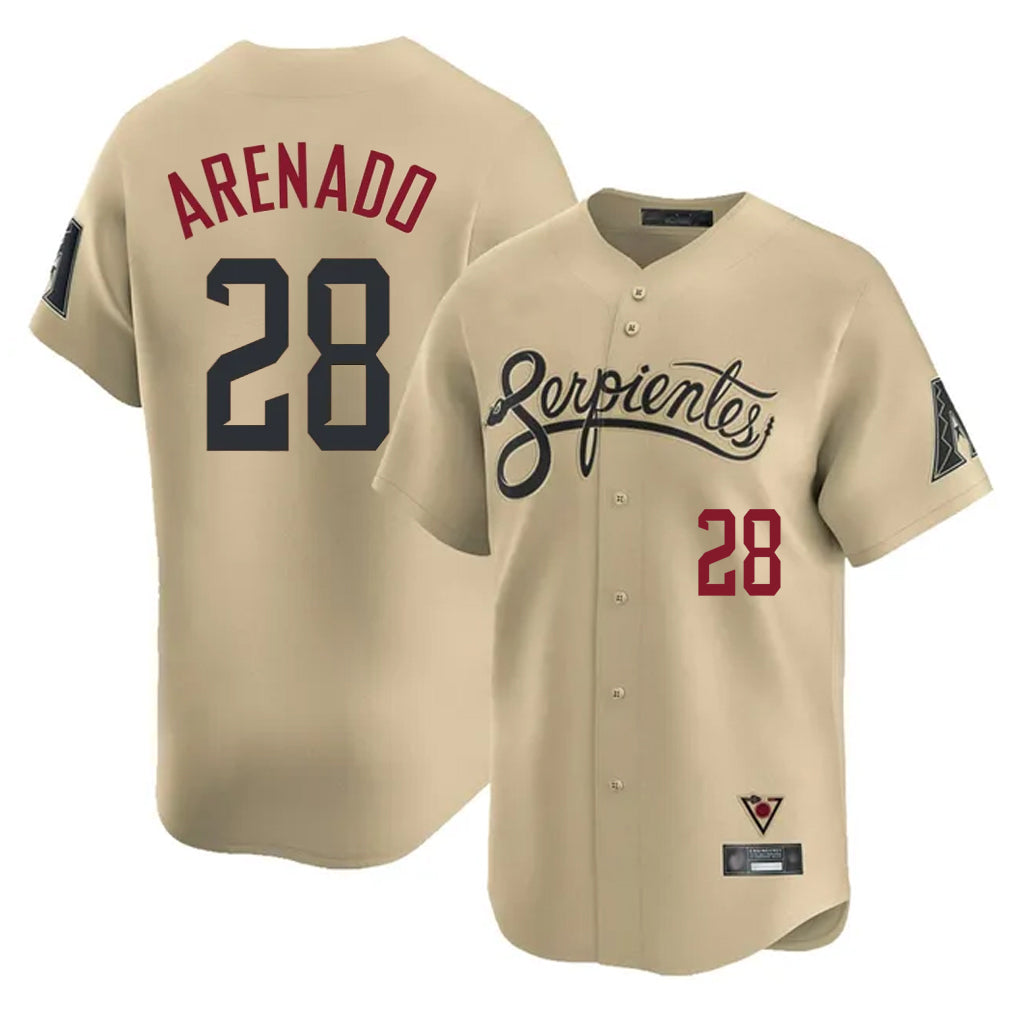 Arizona Diamondbacks #28 Nolan Arenado Player Tan Fedasgoge City Connect Limited Home Game Stitched Jerseys