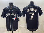 Toronto Blue Jays #7 Kazuma Okamoto 2026 Fashion Replica Black Fedasgoge Out Stitched Jersey