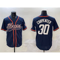 Detroit Tigers #30 Kerry Carpenter Navy Fedasgoge With Patch Cool Base Stitched Jersey
