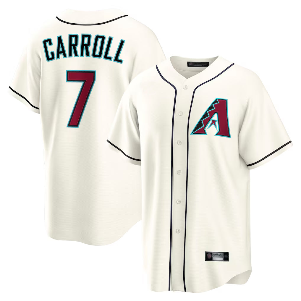 Arizona Diamondbacks #7 Corbin Carroll Player Cream Fedasgoge Home Game Stitched Jerseys