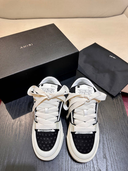 Men's Amiri Premium Leather Platform Mesh Shoes