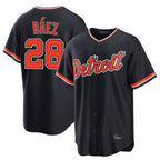 Detroit Tigers #28 Javier Baez Player Navy Fedasgoge Home Game Stitched Jerseys