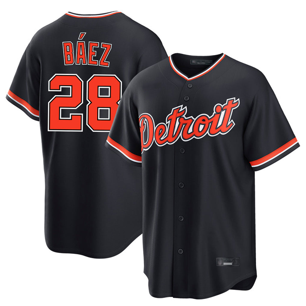 Detroit Tigers #28 Javier Baez Player Navy Fedasgoge Home Game Stitched Jerseys