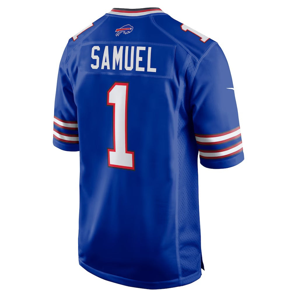 B.Bills #1 Curtis Samuel Royal Fedasgoge Game Jersey