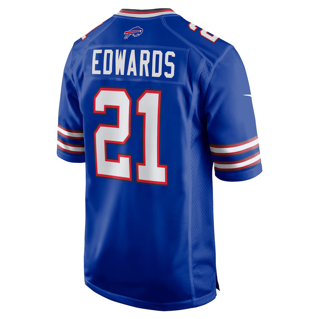 B.Bills #21 Mike Edwards Royal Fedasgoge Game Jersey
