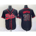 Cincinnati Reds #30 Ken Griffey Jr Black Fedasgoge 2023 City Connect Cool Base Stitched Jersey