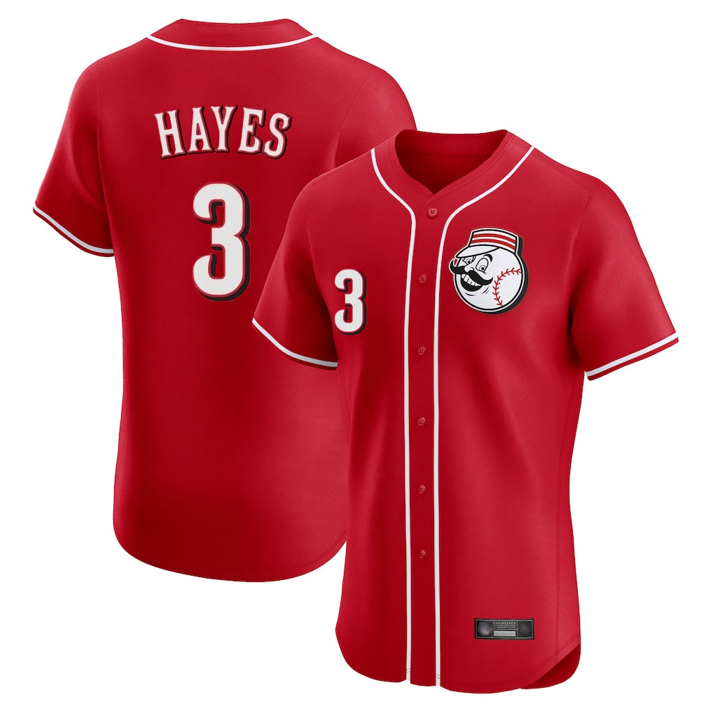 Cincinnati Reds #3 Ke'Bryan Hayes Player Red Fedasgoge Limited Elite Home Game Stitched Jerseys