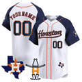 Custom Houston Astros Houston Rodeo Patch Vapor Premier Limited Jersey ¨C White 3 Fedasgoge