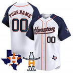 Custom Houston Astros Houston Rodeo Patch Vapor Premier Limited Jersey ¨C White 3 Fedasgoge