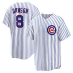 Chicago Cubs #8 Andre Dawson White Fedasgoge Home Retired Player Replica Jersey