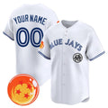 Custom Toronto Blue Jays x Dragon Ball White Fedasgoge Vapor Premier Limited Jersey - All Stitched