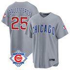 Chicago Cubs #25 Moises Ballesteros Player Gray Fedasgoge 150th Anniversary Home Game Stitched Jerseys