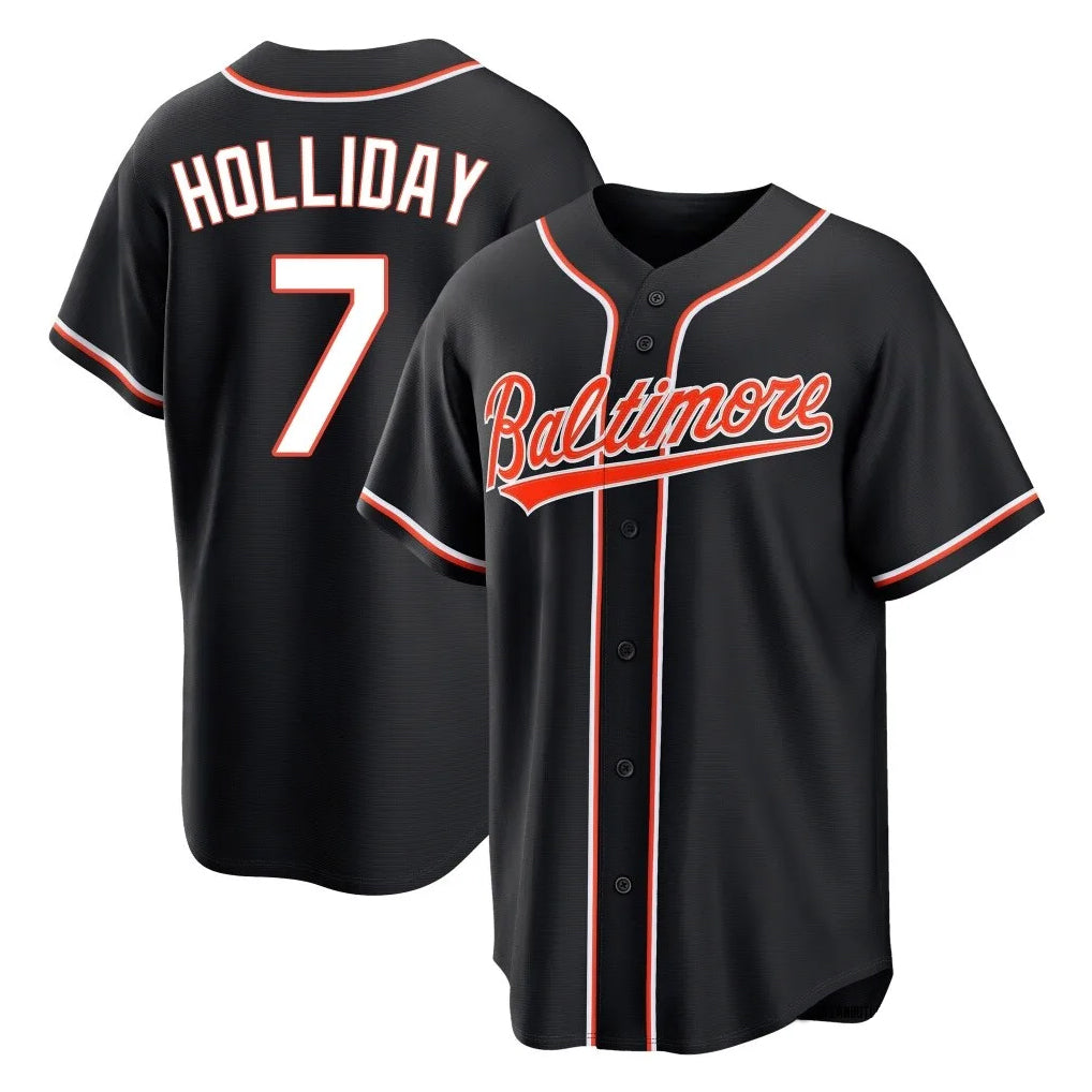 Baltimore Orioles #7 Jackson Holliday Player Black Fedasgoge Out Home Game Stitched Jerseys