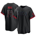 Cincinnati Reds #14 Pete Rose Player Black Fedasgoge City Connect Home Game Stitched Jerseys
