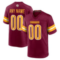 Custom W.Commanders Burgundy Fedasgoge Game Player Jersey