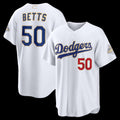 Los Angeles Dodgers #50 Mookie Betts White Fedasgoge 2026 Gold Collection Stadium Jersey