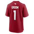A.Cardinals Number #1 Groom Fedasgoge Cardinal Game Jersey